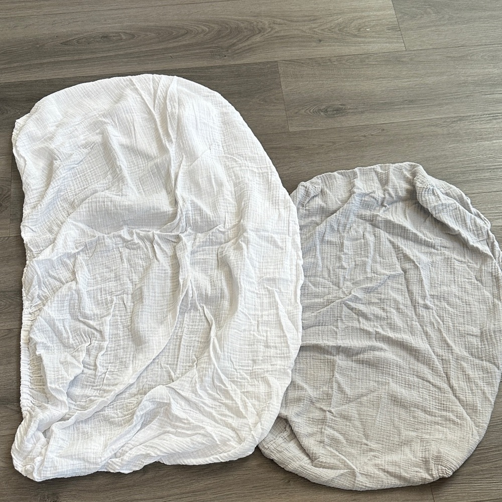 aden + anais White and Gray Pillow Covers